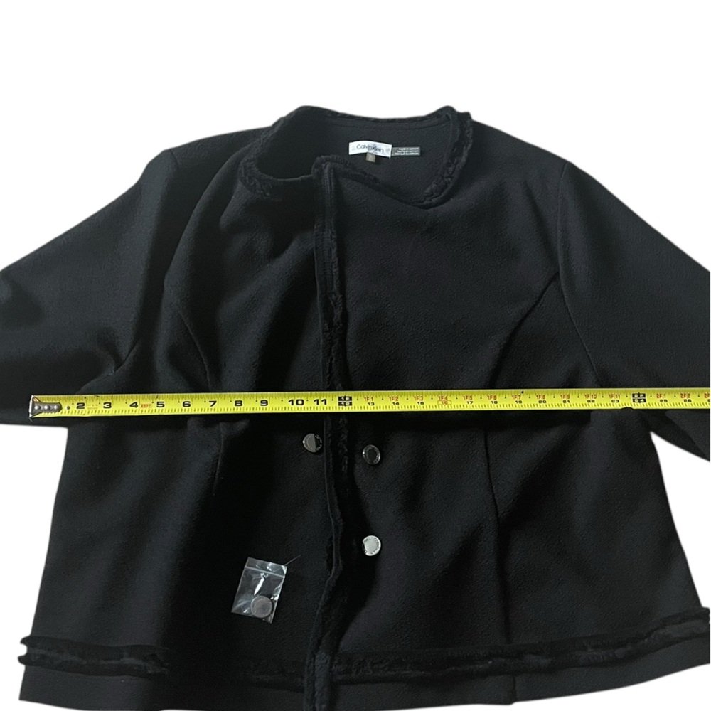 Calvin Klein Black Textured Knit Jacket - Picture 6 of 7